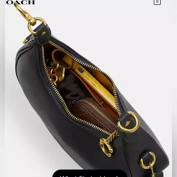 Coach Black Jonie Bag 22 NWT - Picture 8 of 13